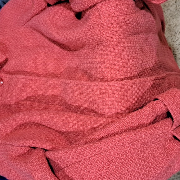 Marvin Richards Vintage Long Boucle Tweed Wool Car Coat Size M Pink Lined - Picture 15 of 15